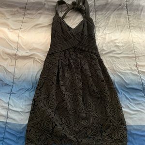 Black halter dress